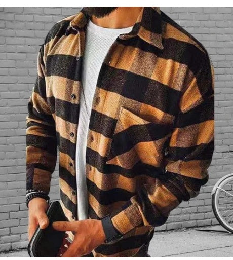 MELKER - SVENSK SKOGHUGGARE RUTIG HERRSKJORTA