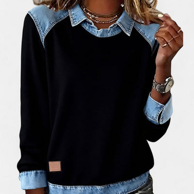 Quincee | Trendy Collared Long Sleeve