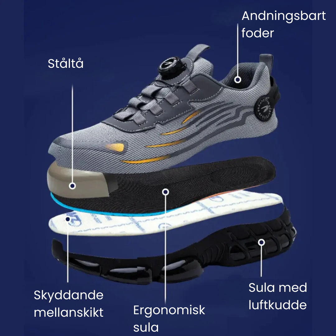 OrthoWork™ - Ortopediska Roterande Knapptåliga Skyddsskor