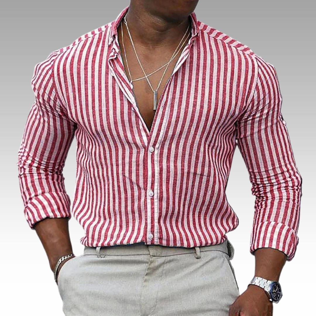 Timo™ - Randig Skjorta för Män – Snygg & Självsäker