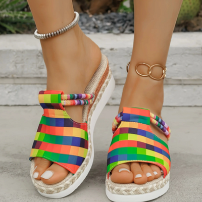Delyth™ - Stilfulla & Färgglada Kilklackssandaler