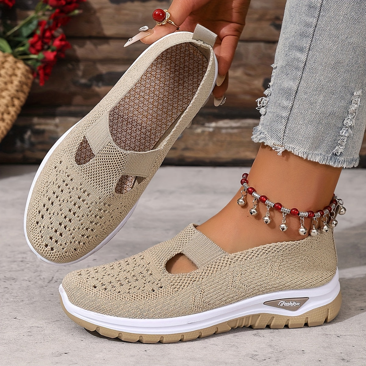 Breezora™ - Ultimat Komfort Mjuksula Stickade Sommarsneakers för Kvinnor