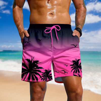 Tobias™ - Andningsbara Somriga Badshorts med Snörning och Tryck