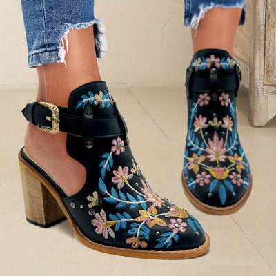 Rosine | Vintage Floral Ankle Boots
