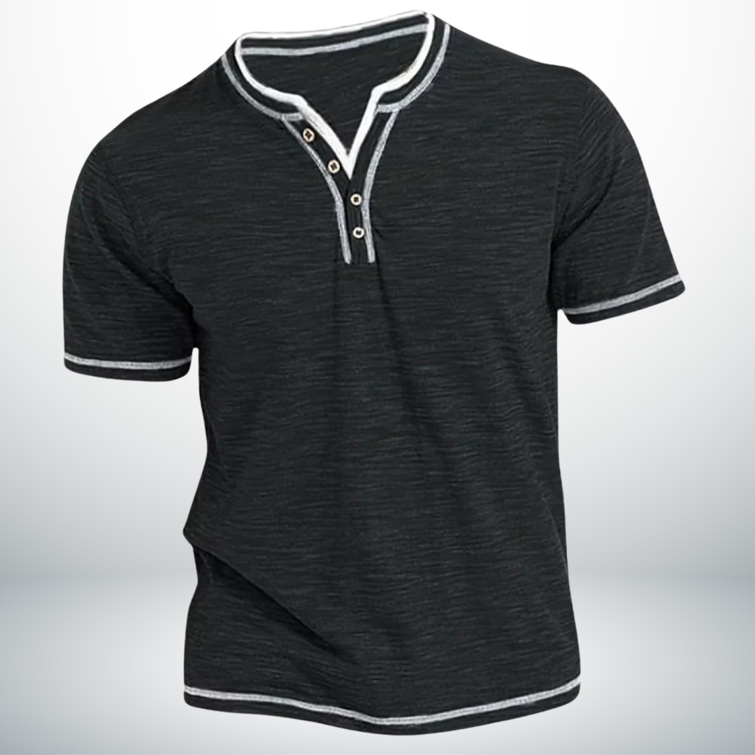 Sören™ - Tidlös & Stilren V-ringad Skjorta