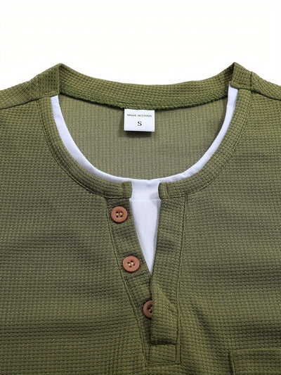 BARBRO - LÅNGÄRMAD POLOSKJORTA MED KNAPP OCH FICKA