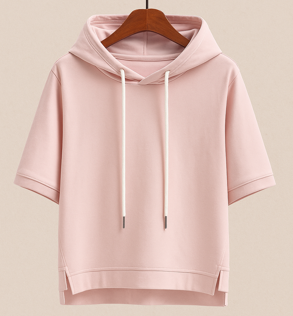 Cheryl | Short Sleeve Hooded Pullover