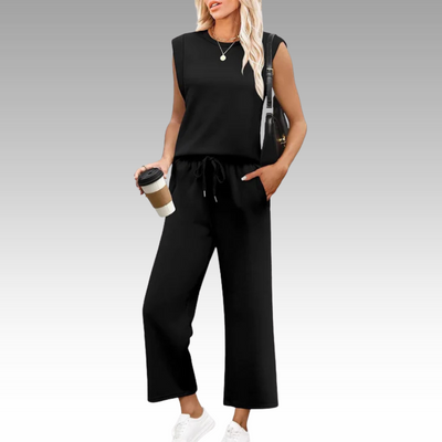 Evangeline™ - Feminint Tvådelat Set – Mjukt, Elegant och Stilrent