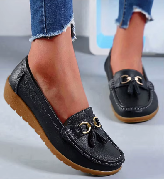 Maya™ - Bekväma Ortopediska Loafers, Stilrena och Stödjande