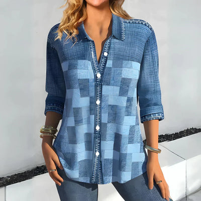 Harlow | Classic Checkered Blouse