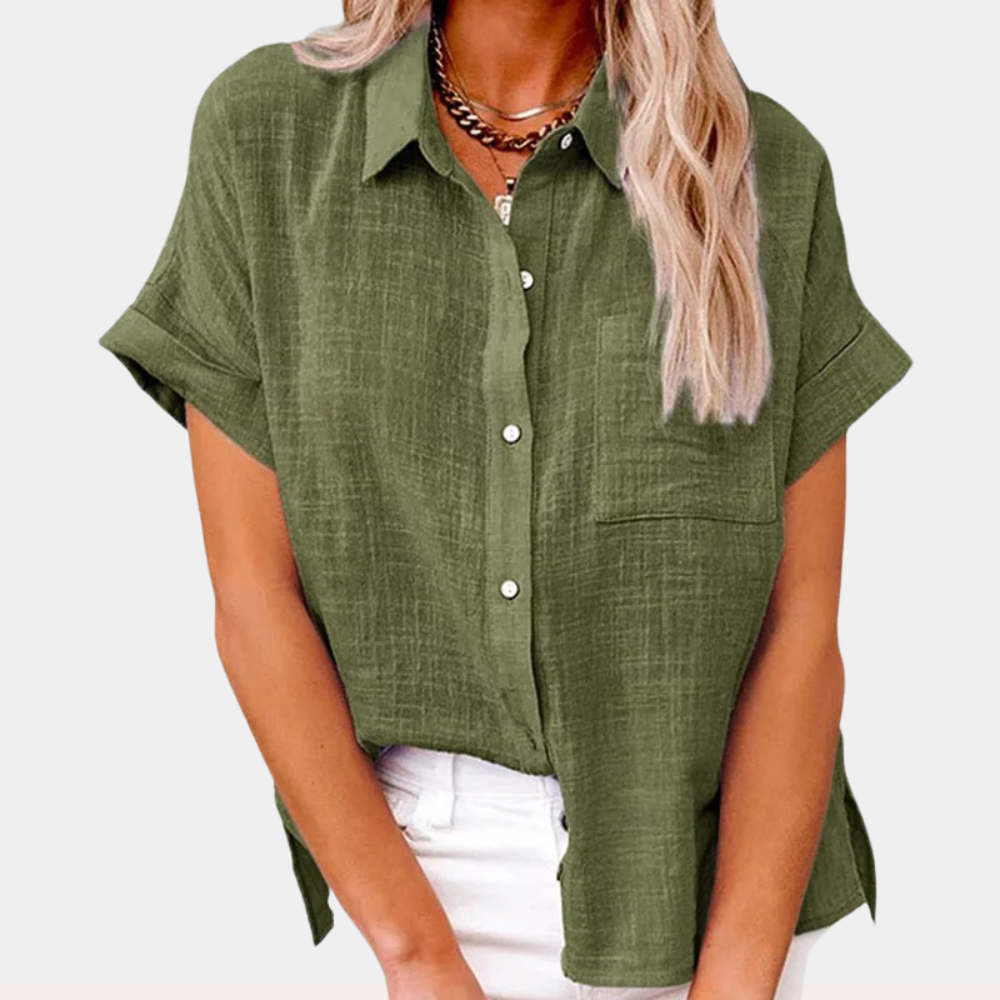 Yasmine | Lightweight Cotton-Linen Blouse