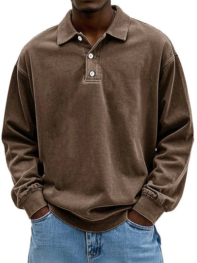 Edgar | Long Sleeve Polo Shirt
