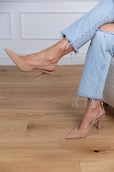 Nelly | Elegant Nude Slingback Shoes